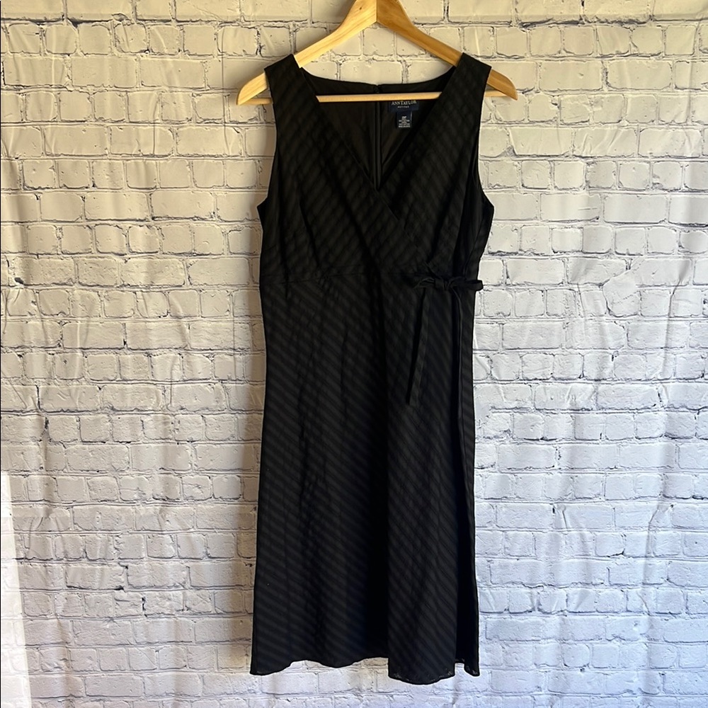 Ann Taylor 100%‎ Cotton Black Sleeveless Dress Woman’s Size 10 P